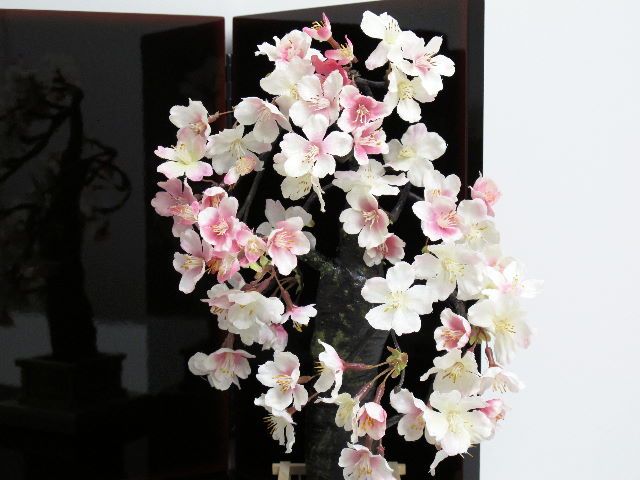 アートフラワーデザイナー菅間薫子先生による手作りの桜の木
