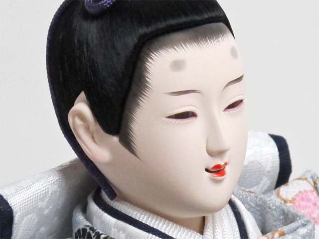 桜柄友禅衣装のひな人形