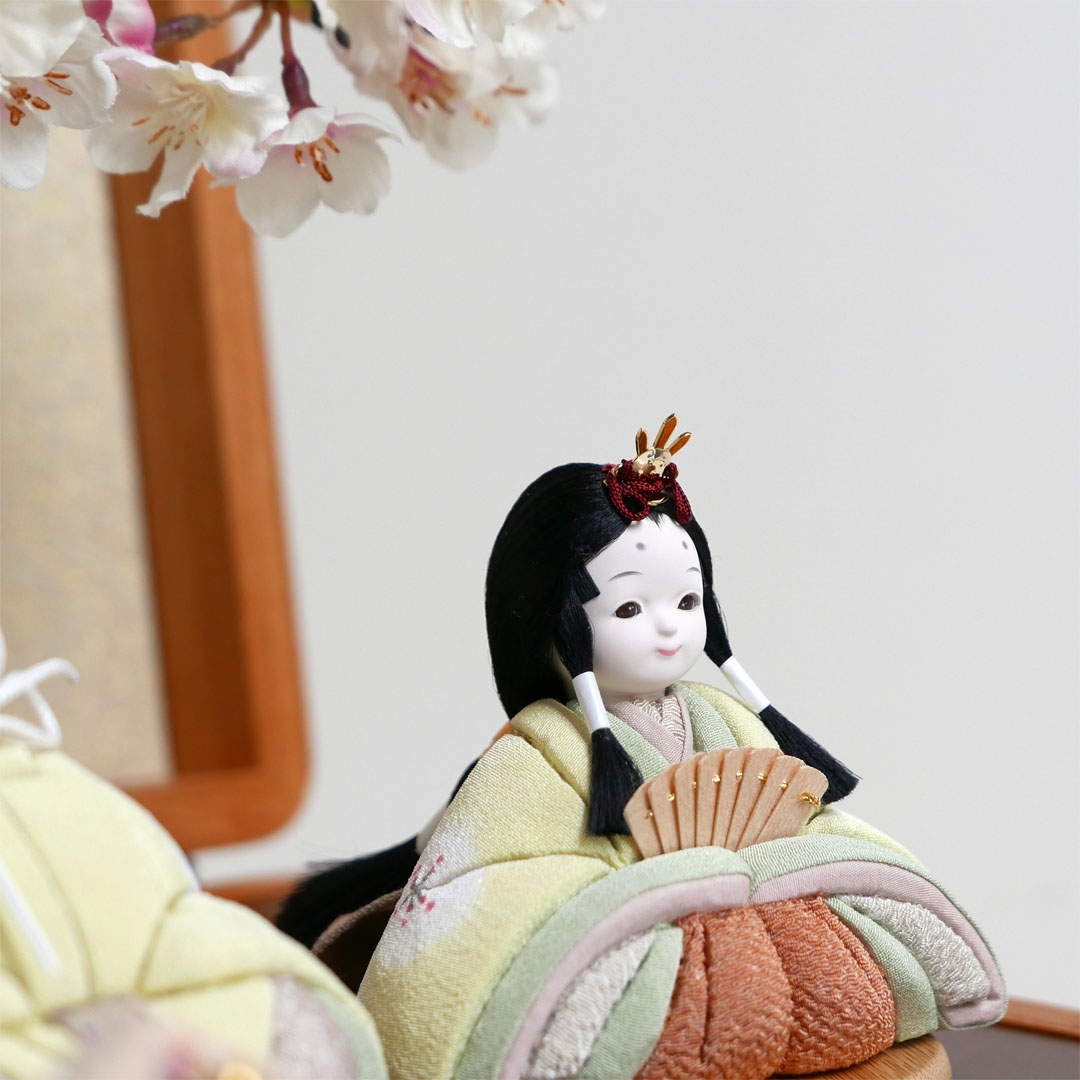 たんぽぽ染衣装木目込み人形桜木松竹梅収納飾り