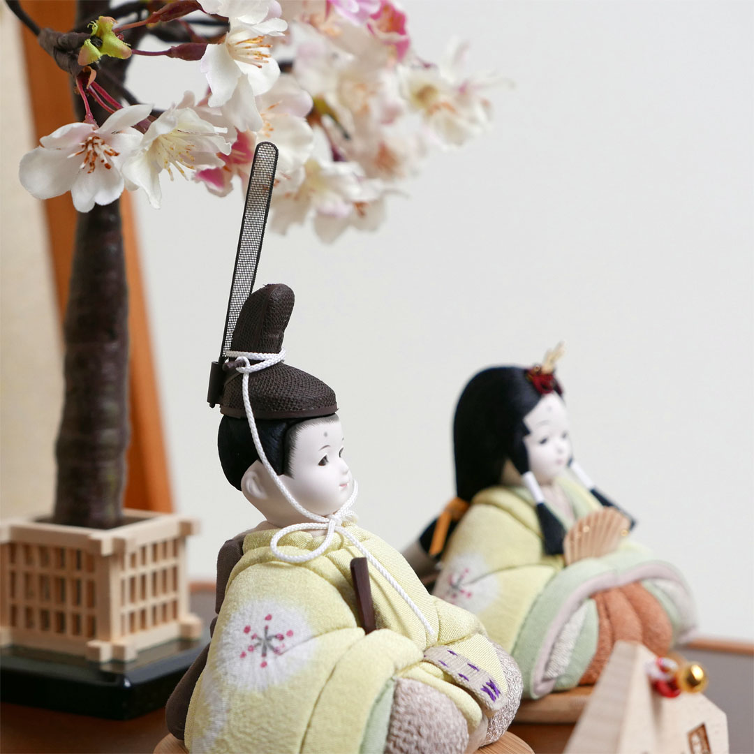 たんぽぽ染衣装木目込み人形桜木松竹梅収納飾り