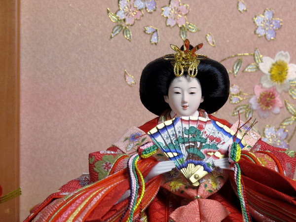 西陣織り桜柄衣装の雛人形収納式三段飾りの通販～選ばれるお店の雛人形